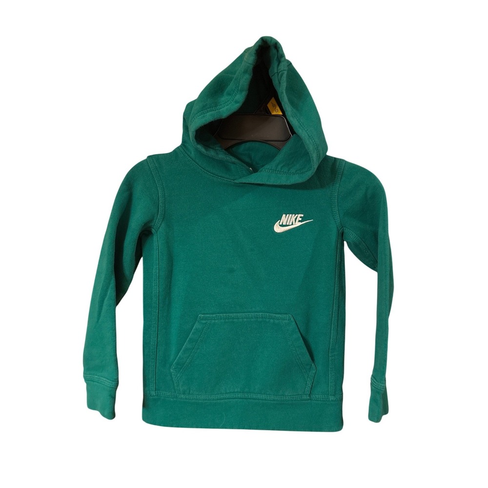 Nike Kids Teal Green Sportswear Club Fleece Hoodie Pullover XS 4 3-4YRS